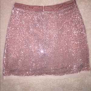 Free People blush sequin skirt